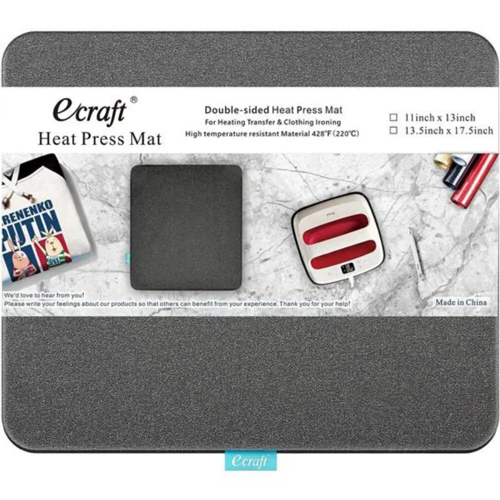 Heat Press Mat: (11 x 13 inch) Double-Sided Heating Ironing Mats